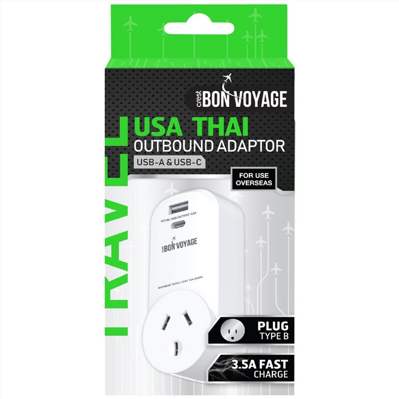 Bon Voyage Outbound Travel Adaptor 2-USB USA/Product Detail/Electronics