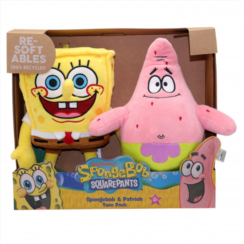 Resoftables Medium Twin Pack Plush - Spongebob & Patrick/Product Detail/Toys