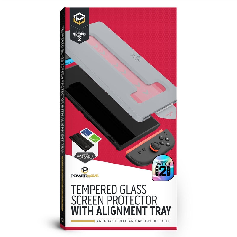 Powerwave Tempered Glass Screen Protector with Alignment Tray Anti-Bacterial & Anti-Blue Light Filte/Product Detail/Consoles & Accessories