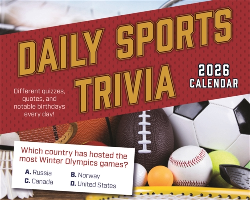 Daily Sports Trivia Box Calendar 2026/Product Detail/Calendars & Diaries
