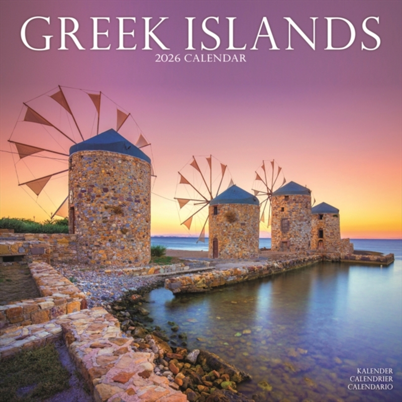 Greek Islands Calendar 2026 Square Travel Wall Calendar - 16 Month/Product Detail/Calendars & Diaries