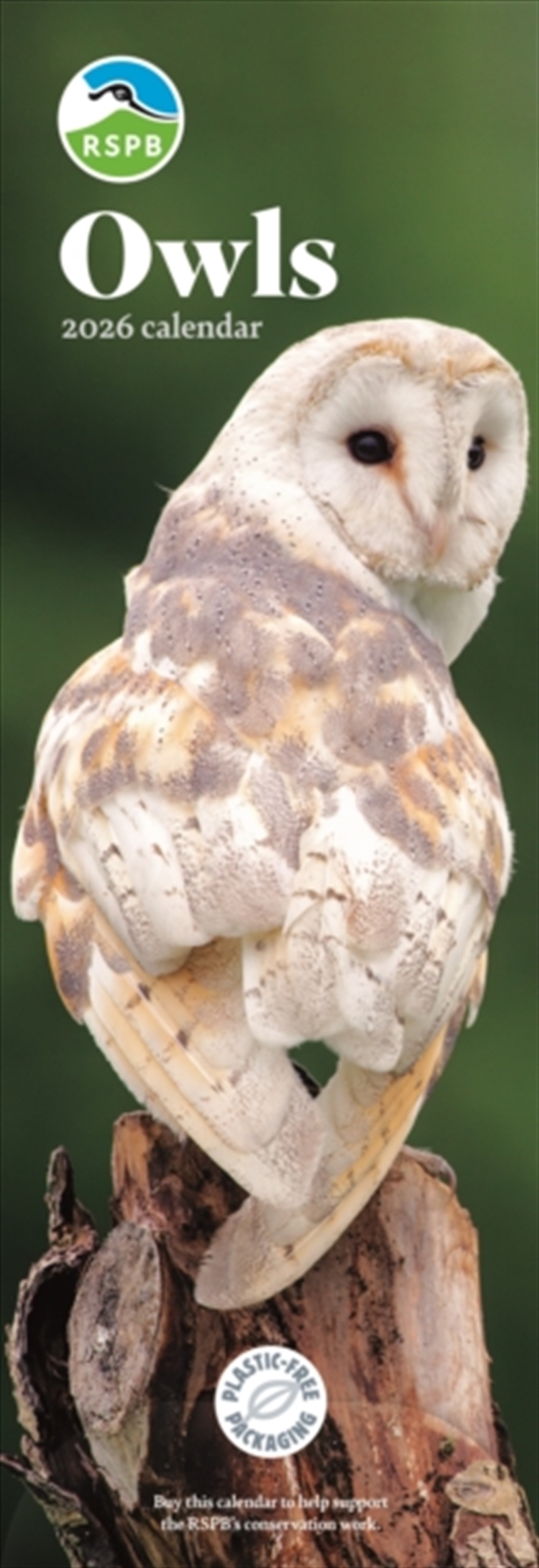 Rspb Owls Slim Calendar 2026/Product Detail/Calendars & Diaries