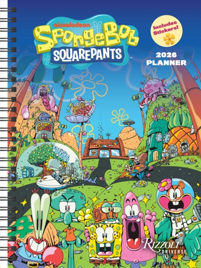 Spongebob Squarepants 12-Month 2026 Planner Calendar (Includes Stickers)/Product Detail/Calendars & Diaries
