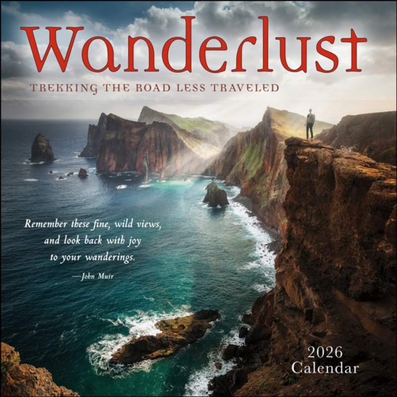 Wanderlust 2026 Wall Calendar : Trekking The Road Less Traveled/Product Detail/Calendars & Diaries