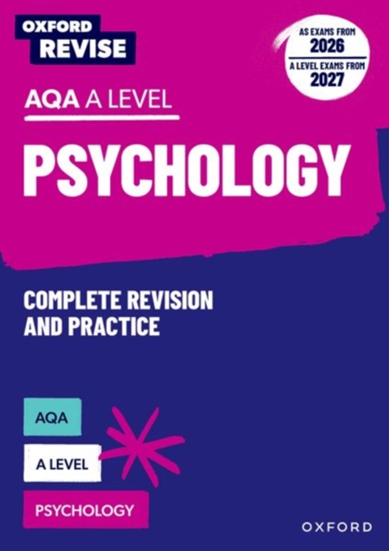 Oxford Revise: Aqa A Level Psychology (As Exams From 2026; A Level Exams From 2027)/Product Detail/Psychology