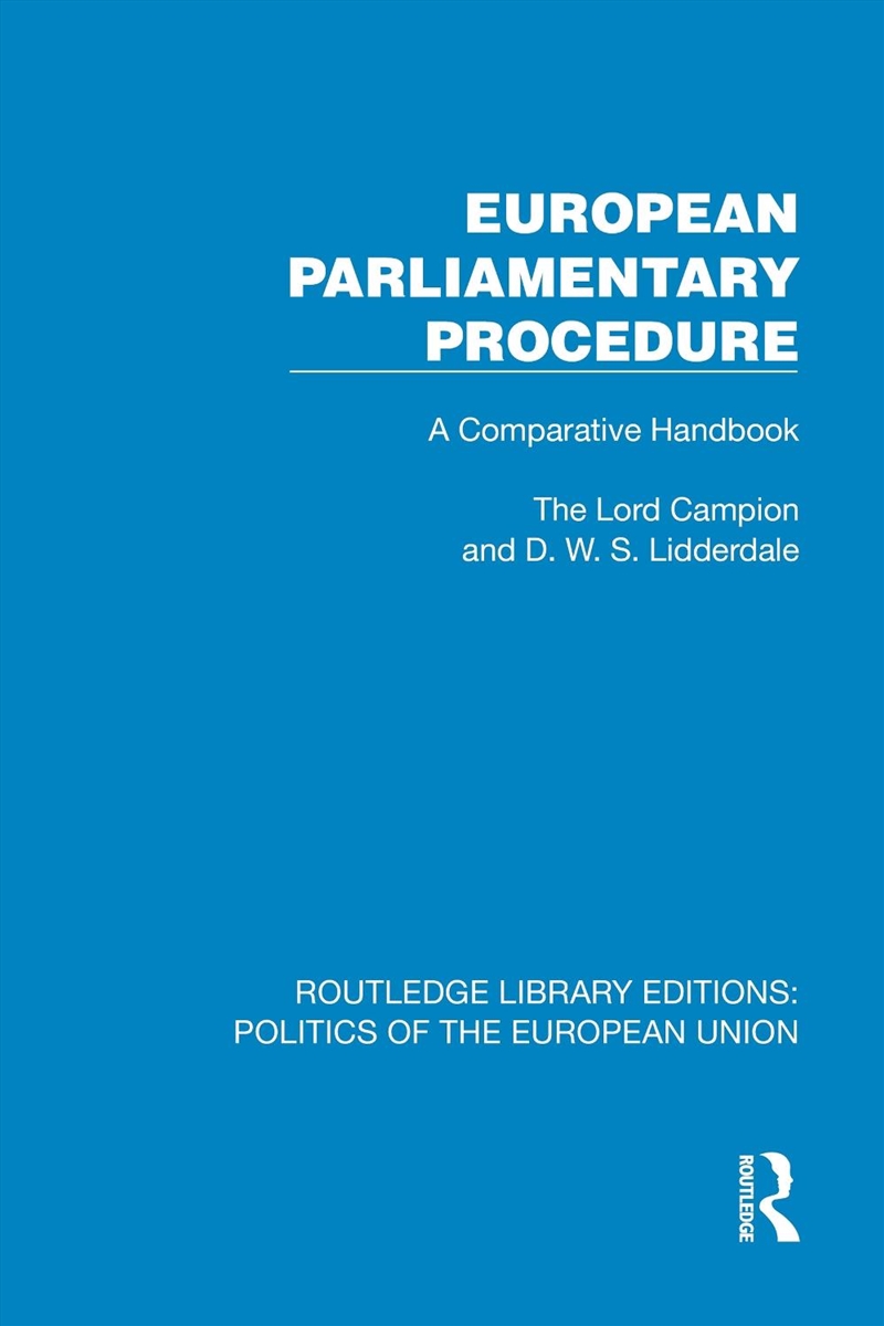 European Parliamentary Procedure/Product Detail/Politics & Government