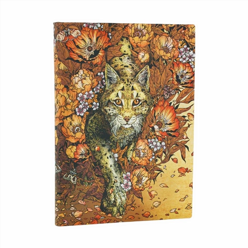 Lynx Rising (Erica Williams Art) Midi Unlined Softcover Flexi Journal (Elastic Band Closure)/Product Detail/Stationery