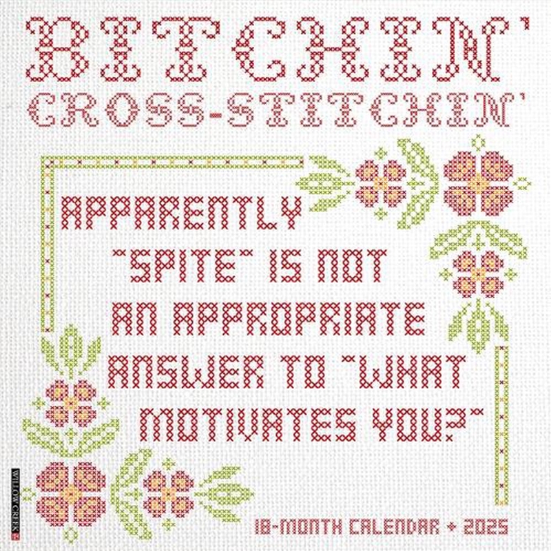 Bitchin' Cross-Stitchin' 2026 12 X 12 Wall Calendar/Product Detail/Calendars & Diaries