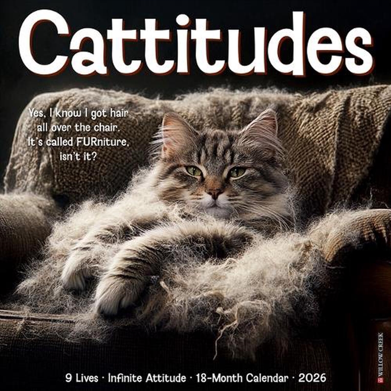 Cattitudes 2026 12 X 12 Wall Calendar/Product Detail/Calendars & Diaries