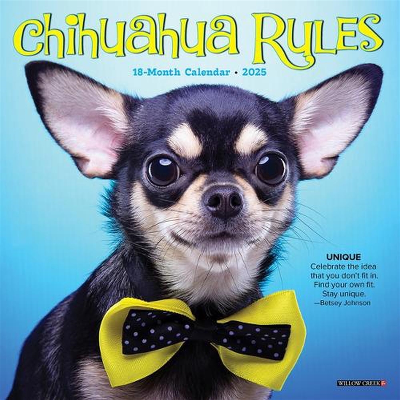 Chihuahua Rules 2026 7 X 7 Mini Wall Calendar/Product Detail/Calendars & Diaries