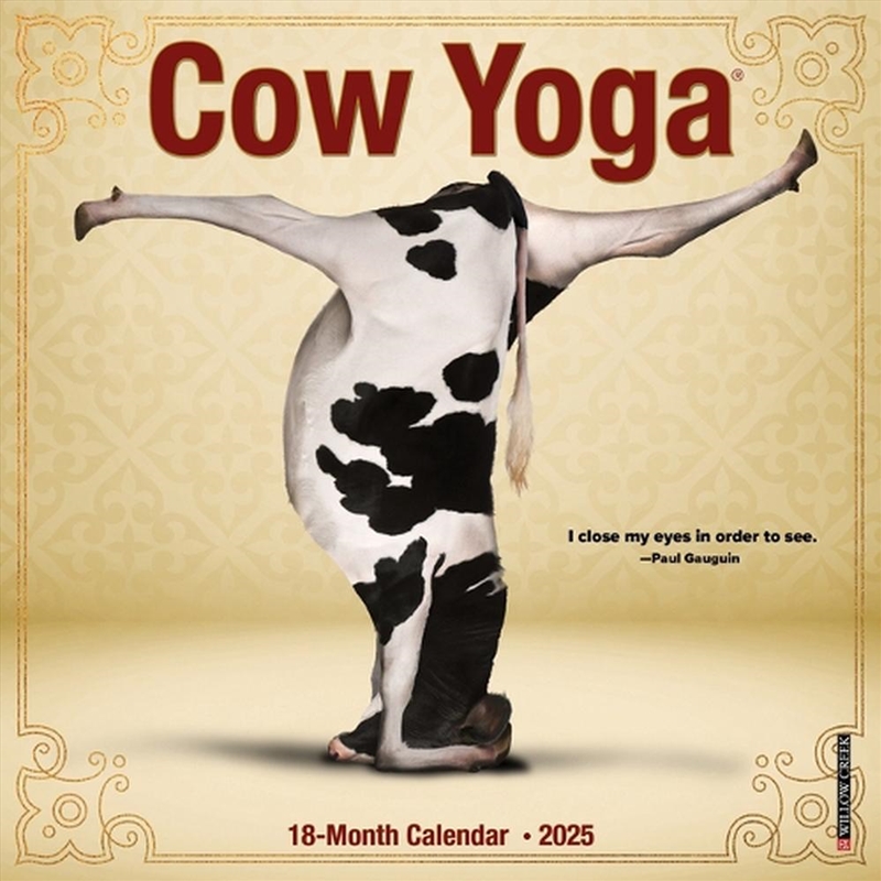 Cow Yoga 2026 7 X 7 Mini Wall Calendar/Product Detail/Calendars & Diaries