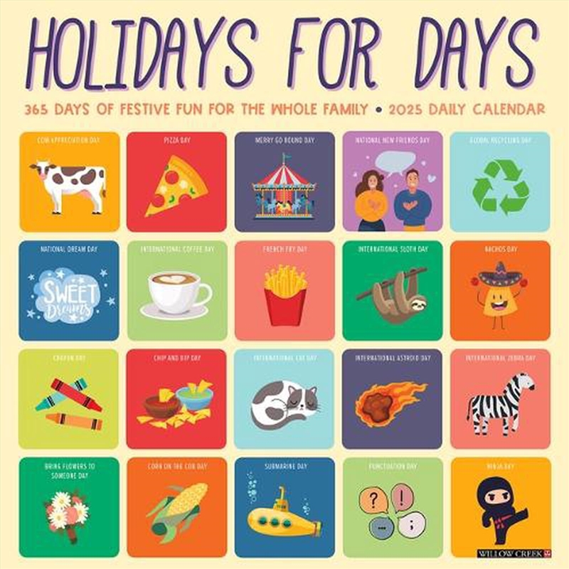 Holidays For Days 2026 12 X 12 Wall Calendar/Product Detail/Calendars & Diaries