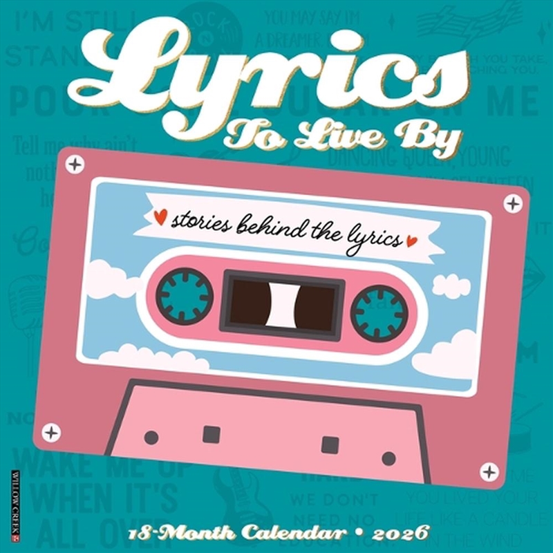 Lyrics To Live By 12 X 12 Wall Calendar/Product Detail/Calendars & Diaries