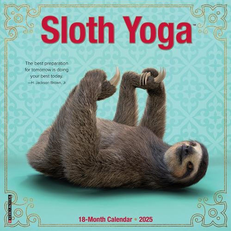 Sloth Yoga 2026 7 X 7 Mini Wall Calendar/Product Detail/Calendars & Diaries