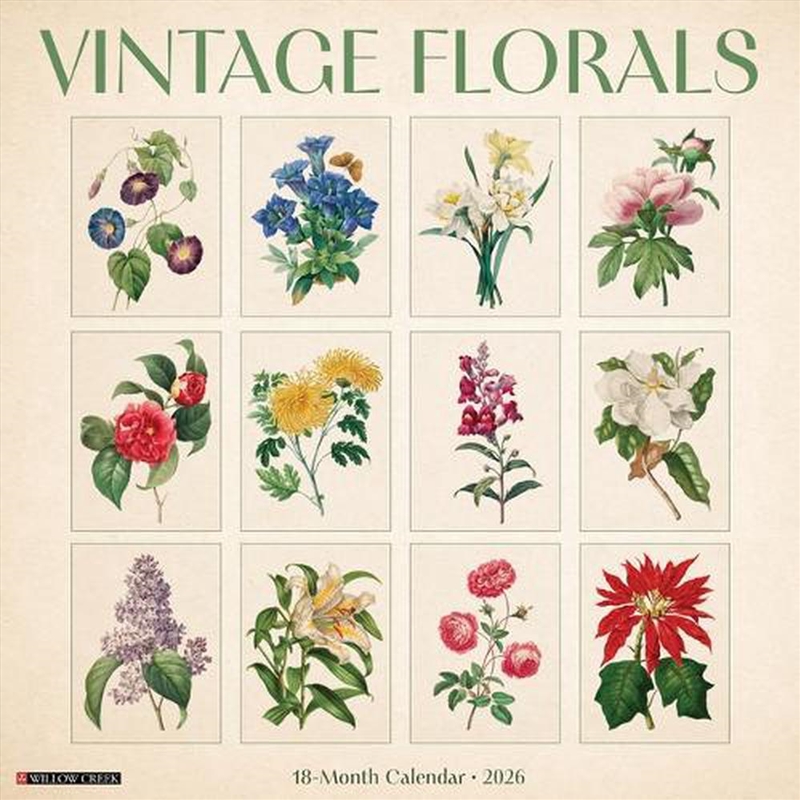 Vintage Florals 12 X 12 Wall Calendar/Product Detail/Calendars & Diaries