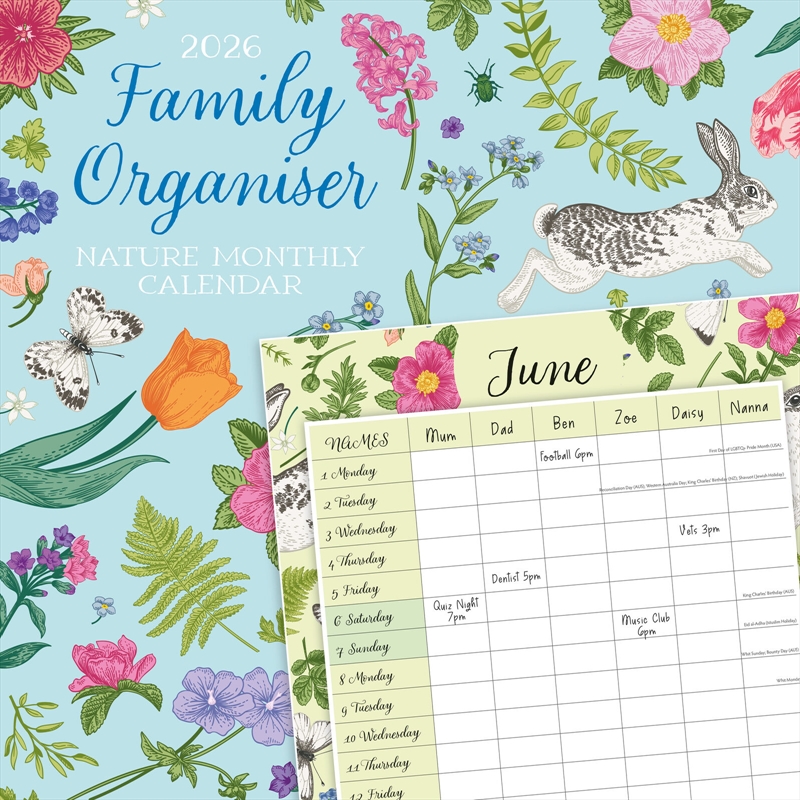 2026 Wall Planner 2025 CALENDAR BLUEY Month To View Family Organiser ...
