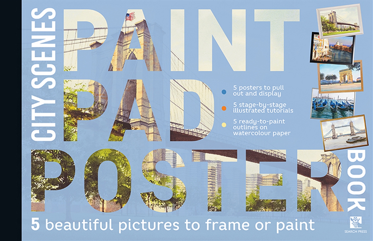 Paint Pad Poster Book: City Scenes/Product Detail/Crafts & Handiwork