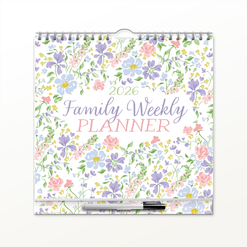 Weekly Family Planner With Pen 2026 Square Wall Calendar/Product Detail/Calendars & Diaries