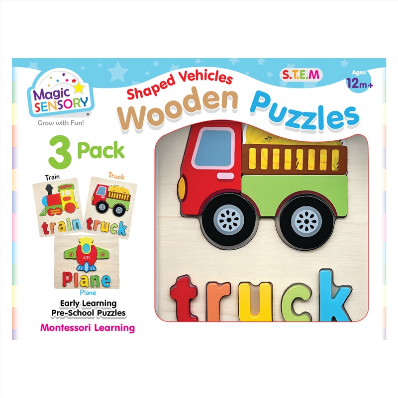 Shaped Puzzles Triple Pack - Vehicles/Product Detail/Jigsaw Puzzles