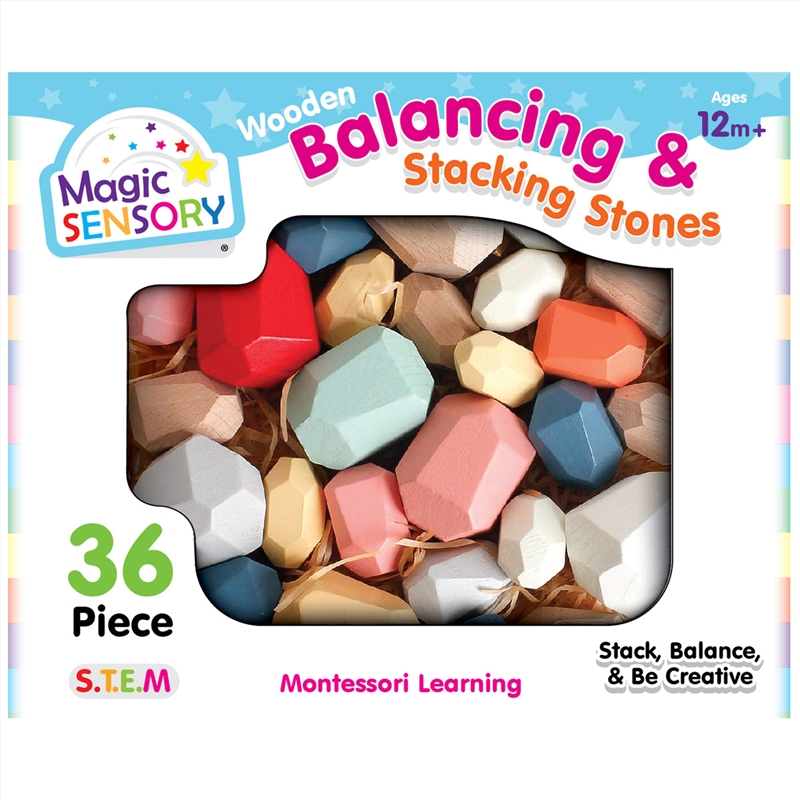 36-Piece Wooden Balancing & Stacking Stones/Product Detail/Toys