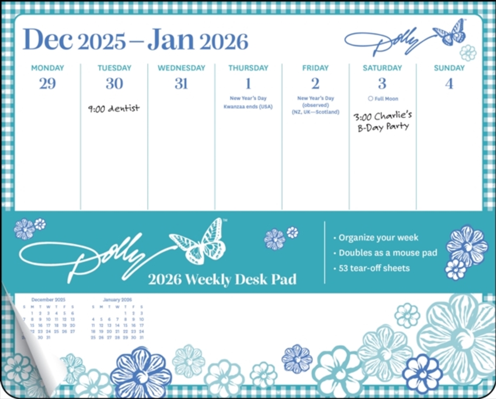 Dolly Parton 2026 Weekly Desk Pad Calendar/Product Detail/Calendars & Diaries