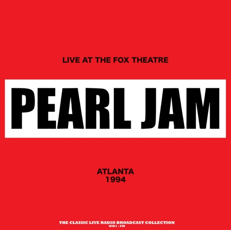 Live At The Fox Theatre 1994 - Red/Black Splatter Vinyl/Product Detail/Rock/Pop