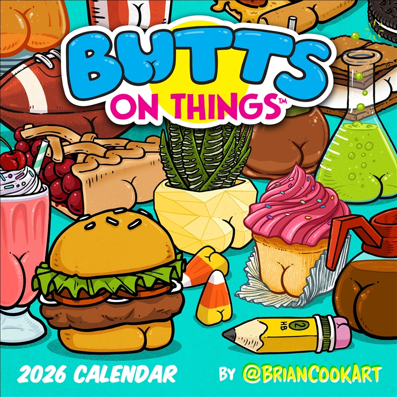 Butts On Things 2026 Wall Calendar/Product Detail/Calendars & Diaries