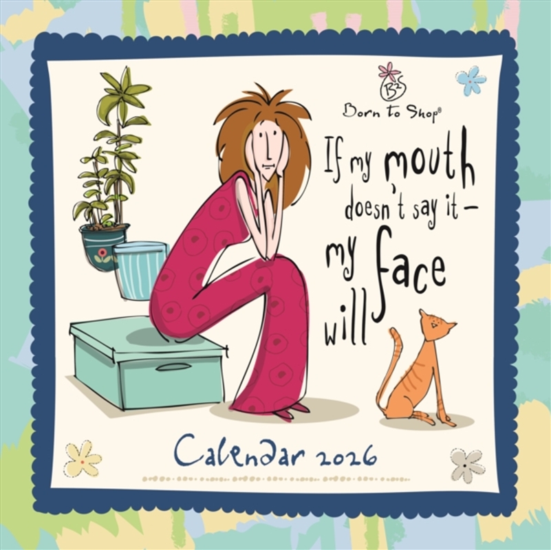 Born To Shop Square Wall Calendar 2026/Product Detail/Calendars & Diaries