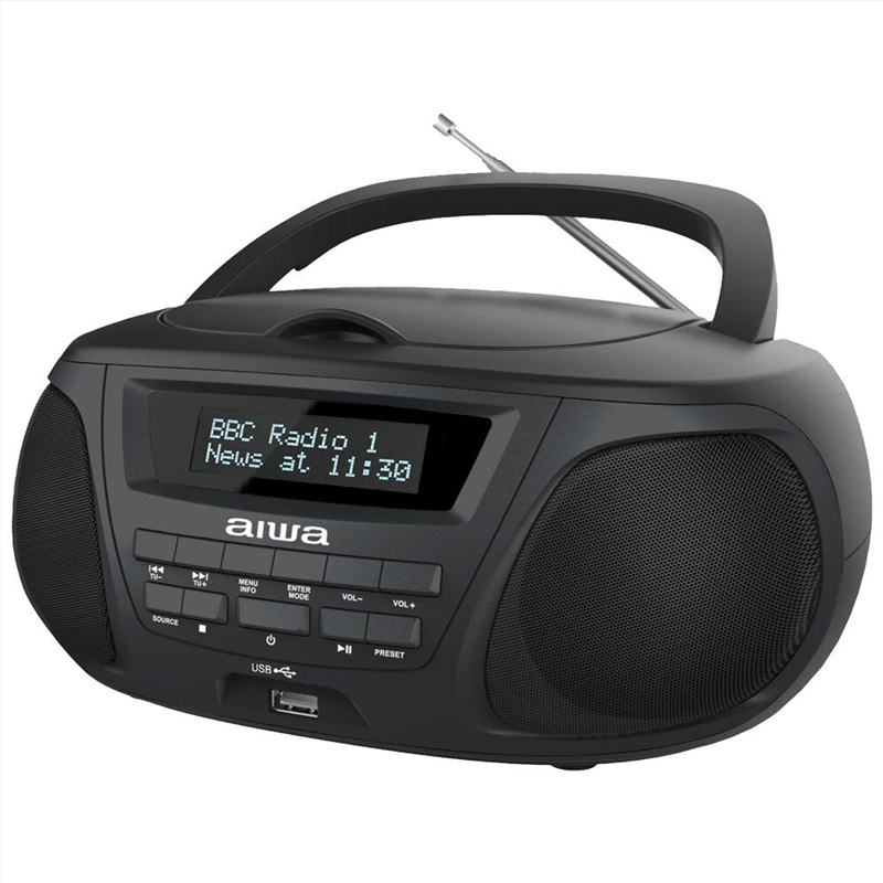 AIWA BoomBox with Bluetooth, CD, DAB/FM & USB - Black/Product Detail/Media Players
