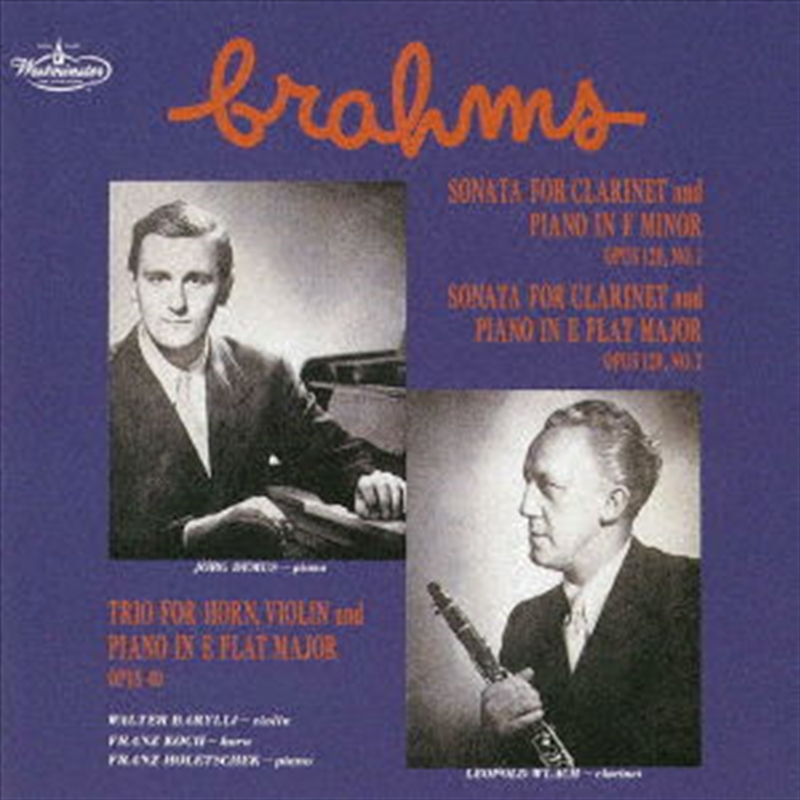 Brahms: Sonatas For Clarinet &/Product Detail/Classical