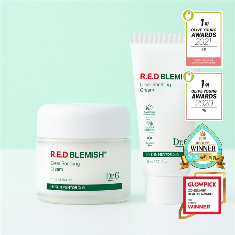 Dr.G Red Blemish Clear Soothing Cream Special Set (70Ml Tube+30Ml Tube)/Product Detail/Beauty Products