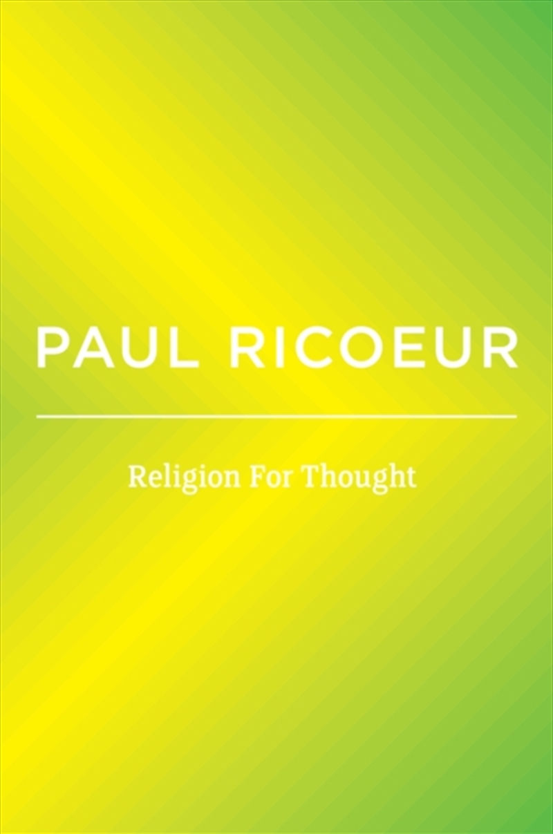 Religion For Thought : Writings And Lectures, Volume 5/Product Detail/Reading