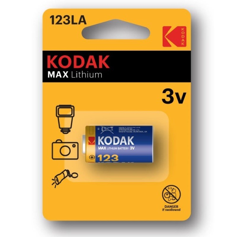 Kodak Batteries Max Lithium K123LA 3V Single Pack/Product Detail/Accessories