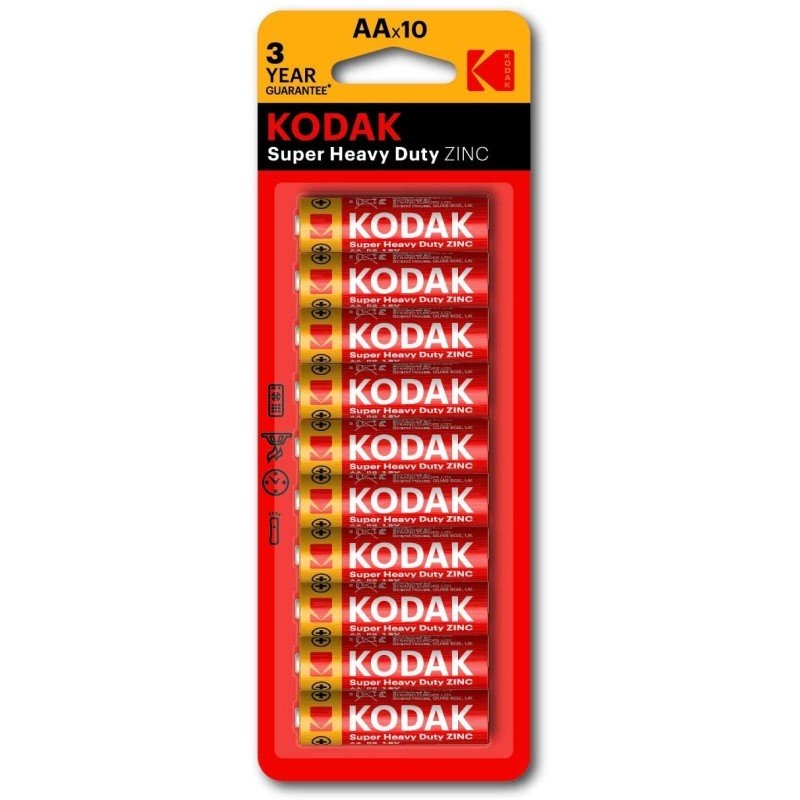 Kodak Batteries Super Heavy Duty Zinc AA 10 Pack/Product Detail/Accessories