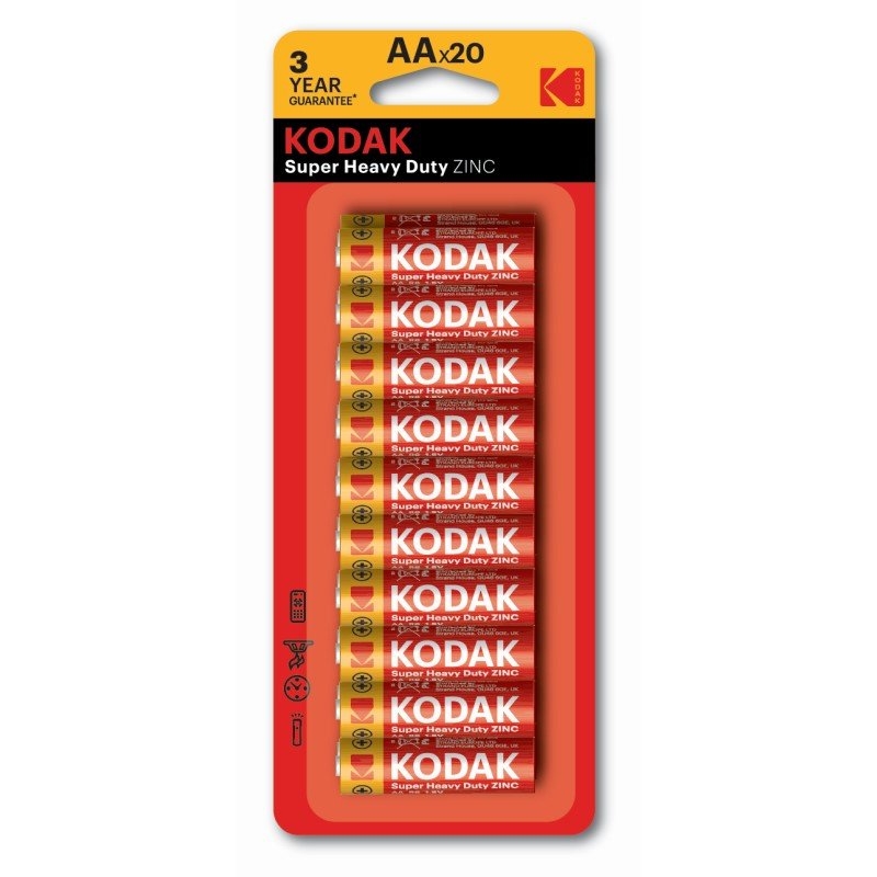 Kodak Batteries Super Heavy Duty Zinc AA 20 Pack/Product Detail/Accessories