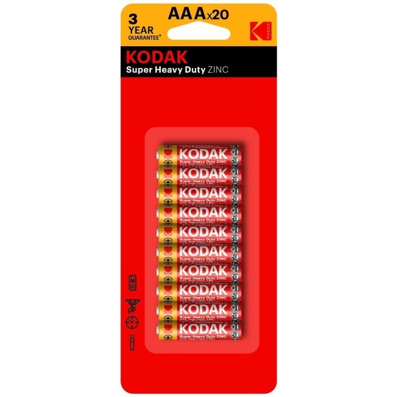 Kodak Batteries Super Heavy Duty Zinc AAA 20 Pack/Product Detail/Accessories