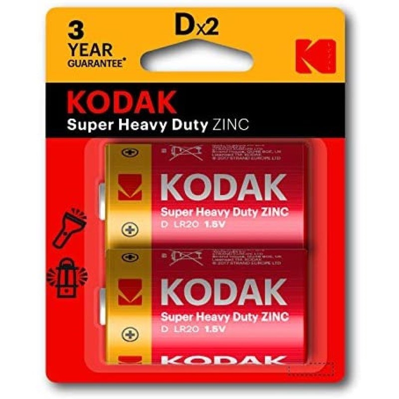 Kodak Batteries Super Heavy Duty Zinc D 2 Pack/Product Detail/Accessories