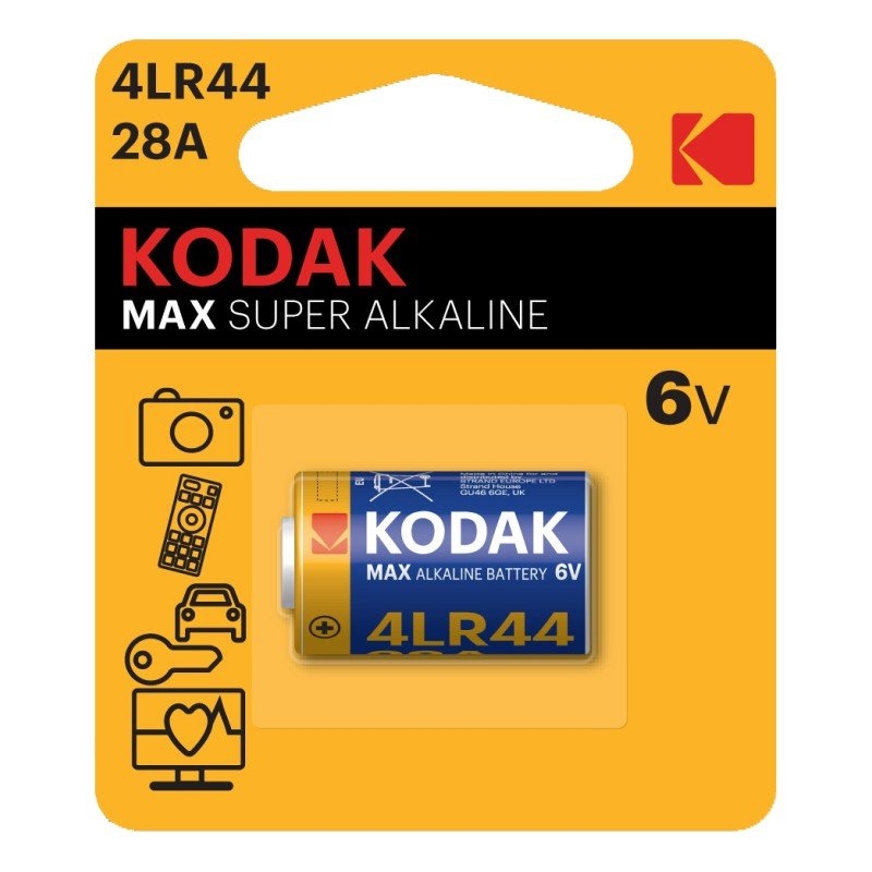 Kodak Batteries Max Super Alkaline K28A 4LR44 6V Single Pack/Product Detail/Accessories