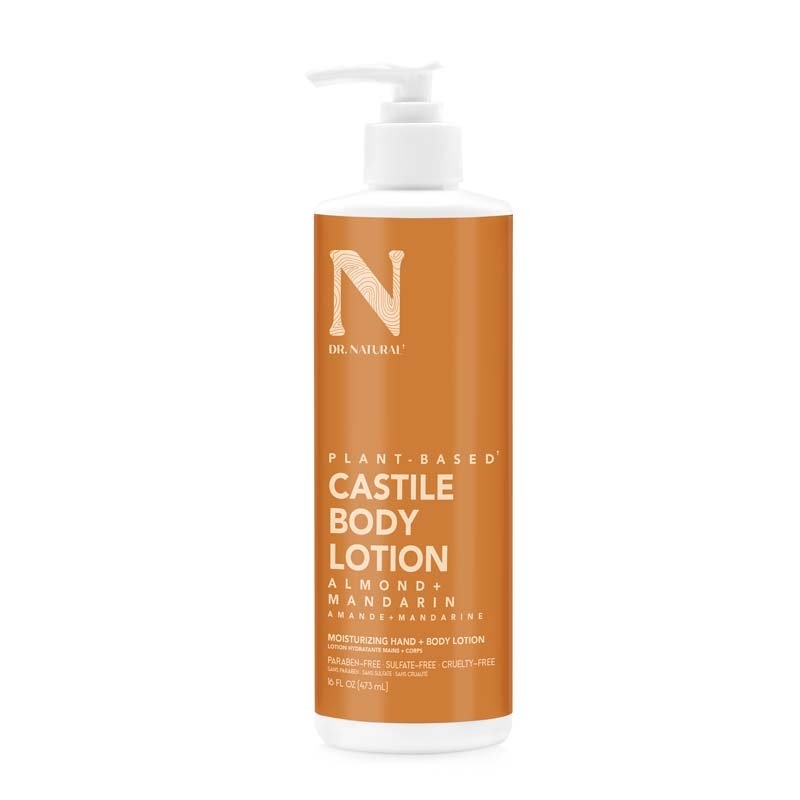 Dr Natural Castile Body Lotion 473ml Almond & Mandarin/Product Detail/Beauty Products