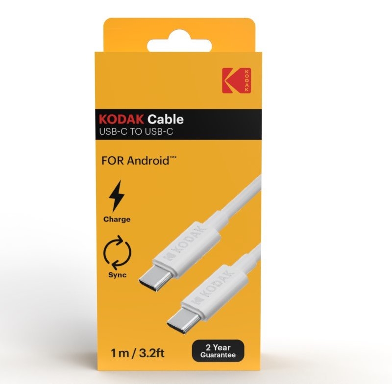 Kodak USB-C to USB-C Cable White 1 Metre/Product Detail/Consoles & Accessories