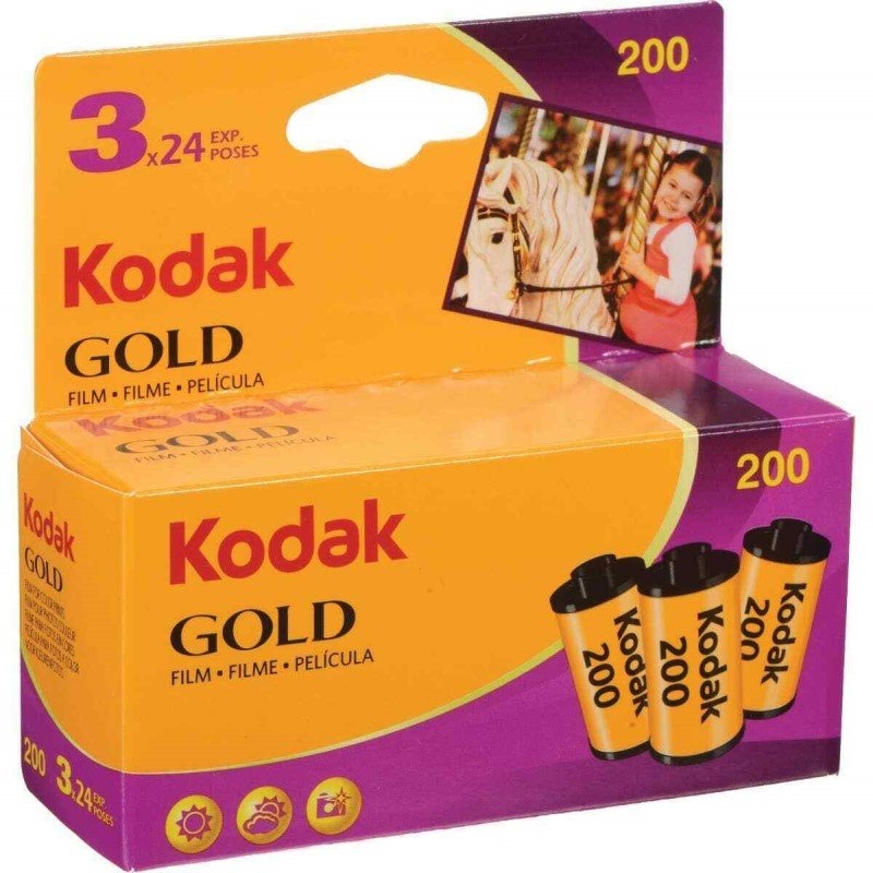 Kodak Film GOLD 200 Color Negative Film (35mm Roll Film, 24 Exposures, 3-Pack)/Product Detail/Cameras