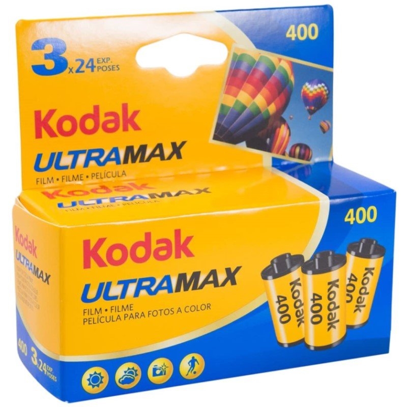 Kodak Film UltraMax 400 Color Negative Film (35mm Roll Film, 24 Exps, 3-Pack)/Product Detail/Cameras