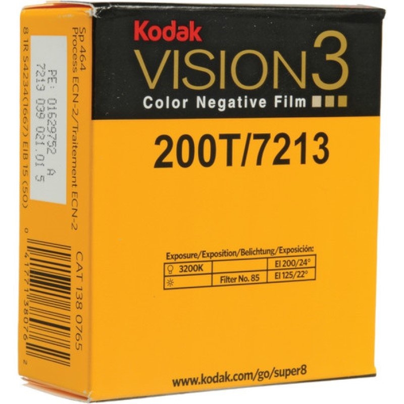Kodak Film VISION3 200T Color Negative Film #7213 (Super 8, 50' Roll)/Product Detail/Cameras