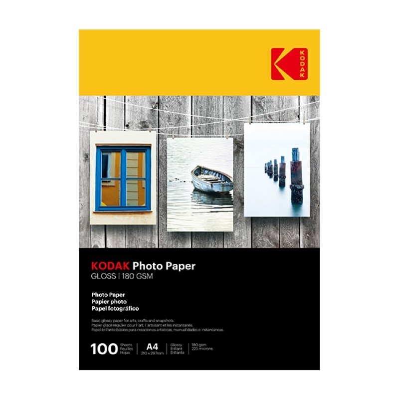 Kodak Photo Paper Gloss 180gsm A4 100 Sheets/Product Detail/Cameras