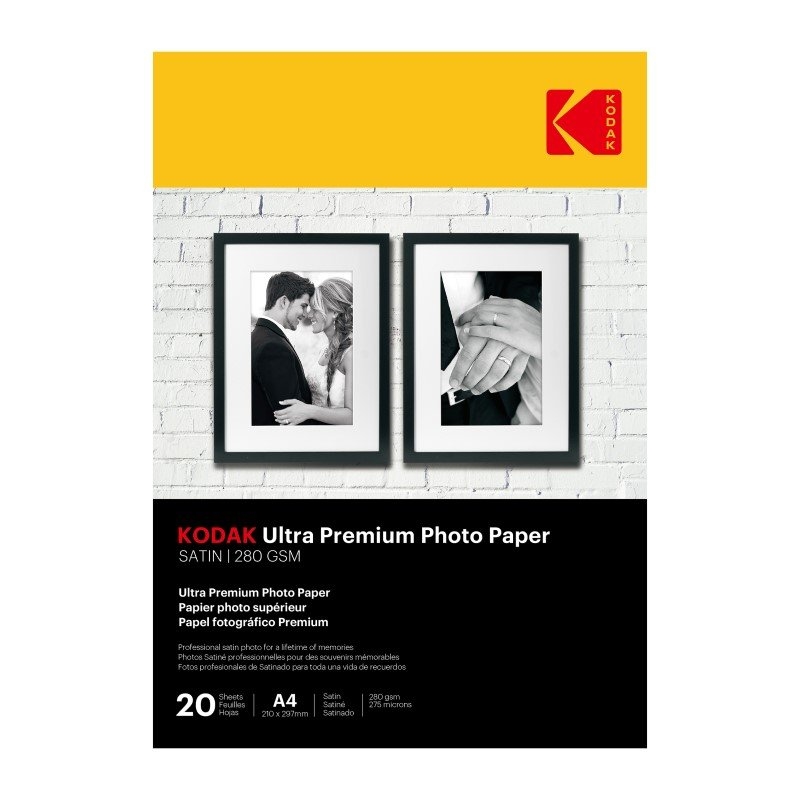 Kodak Photo Paper Satin 280gsm A4 20 Sheets/Product Detail/Cameras