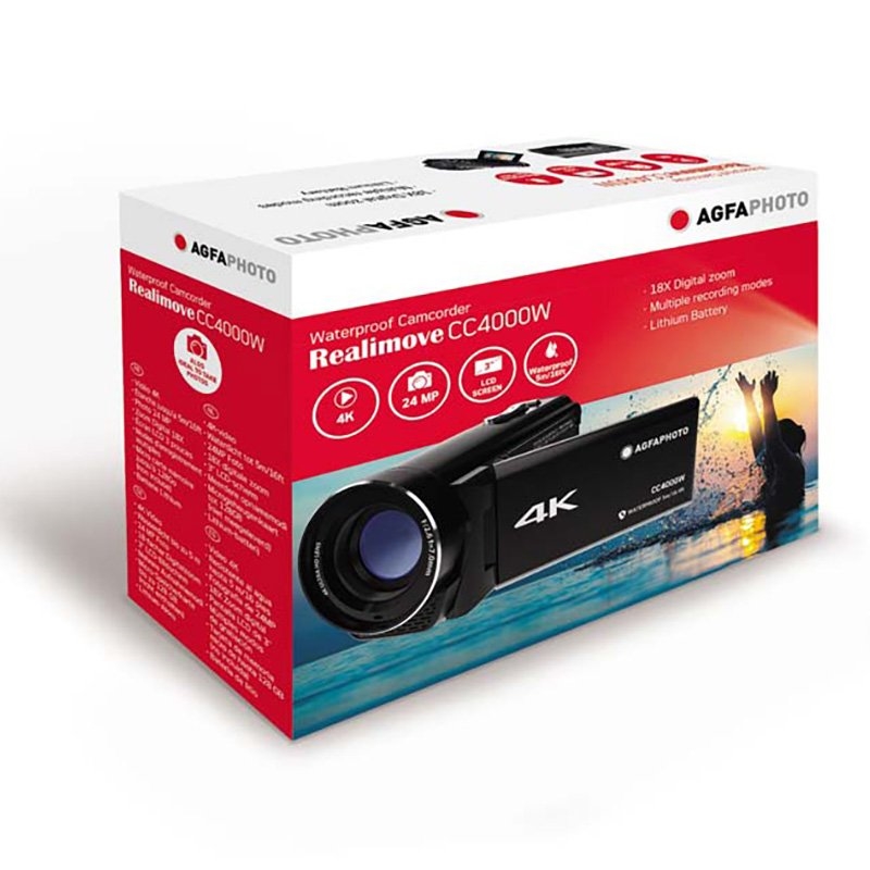 AgfaPhoto Realimove CC4000W Digital Waterproof Camcorder Black/Product Detail/Cameras