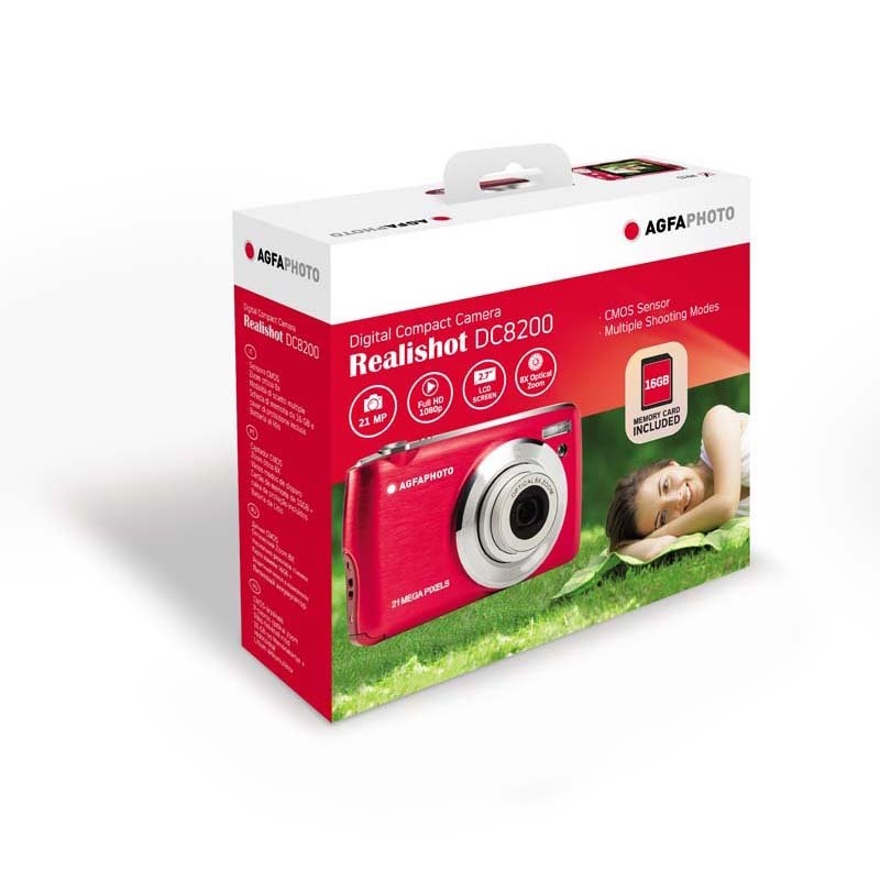 AgfaPhoto Realishot DC8200 Digital Camera Colour: Red/Product Detail/Cameras