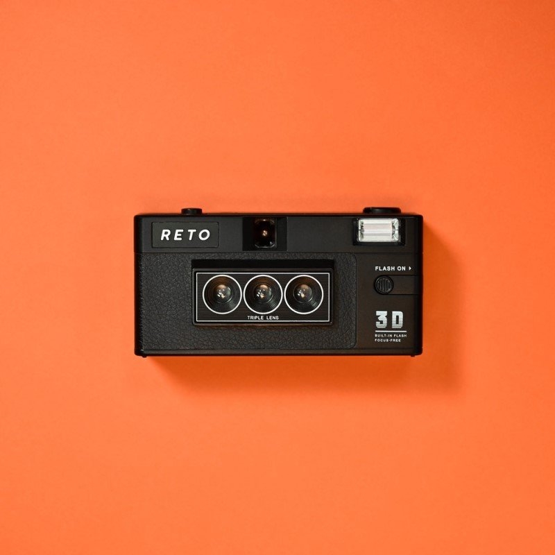 RETO 3D Classic 35mm Film Camera Colour: Black/Product Detail/Cameras