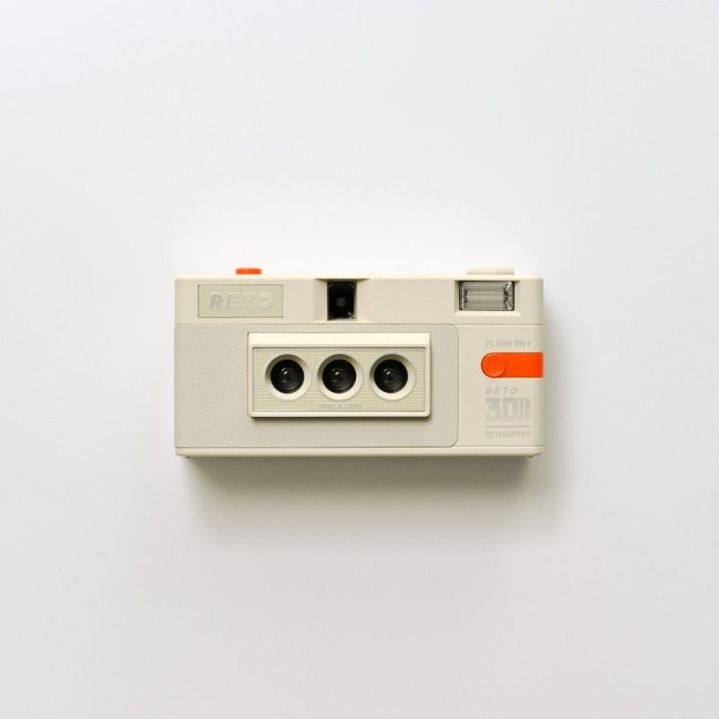 RETO 3D Classic 35mm Film Camera Colour: White/Product Detail/Cameras
