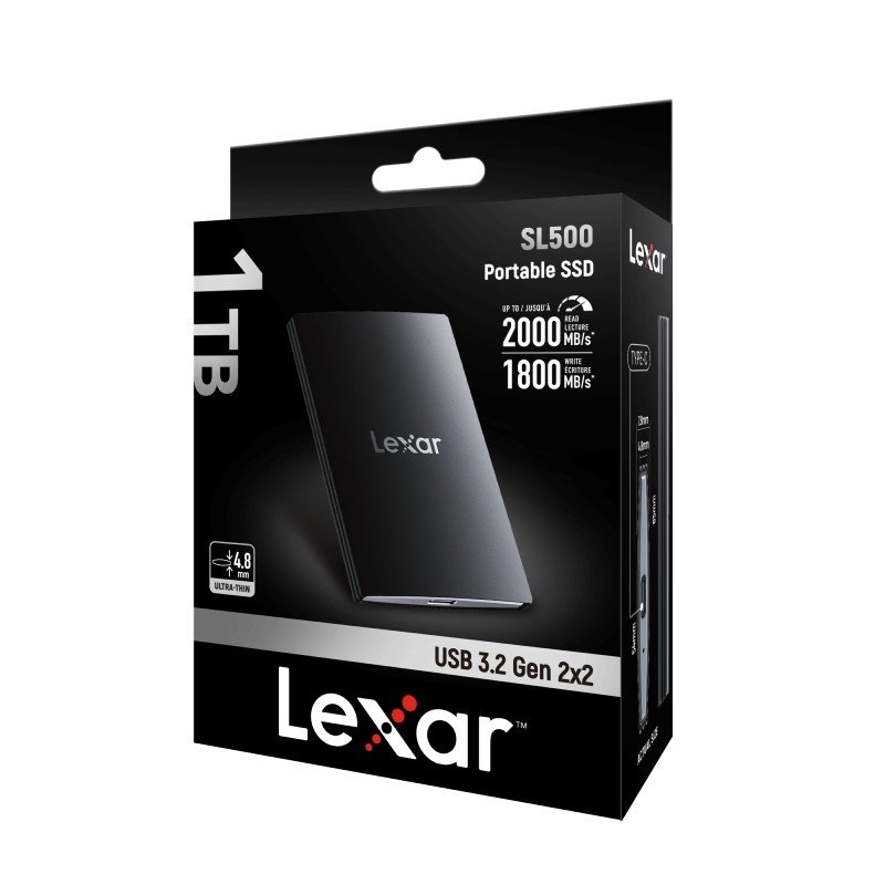 Lexar SL500 Portable SSD Up to 2000MB/s Read and 1800MB/s Write Capacity: 1TB/Product Detail/Electronics